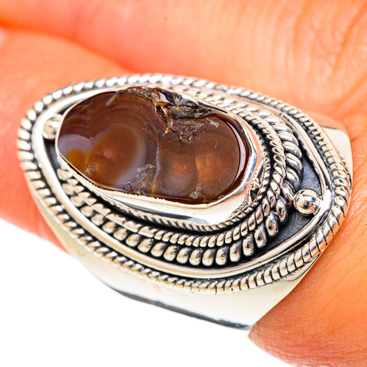 Mexican Fire Agate Rings handcrafted by Ana Silver Co - RING104600