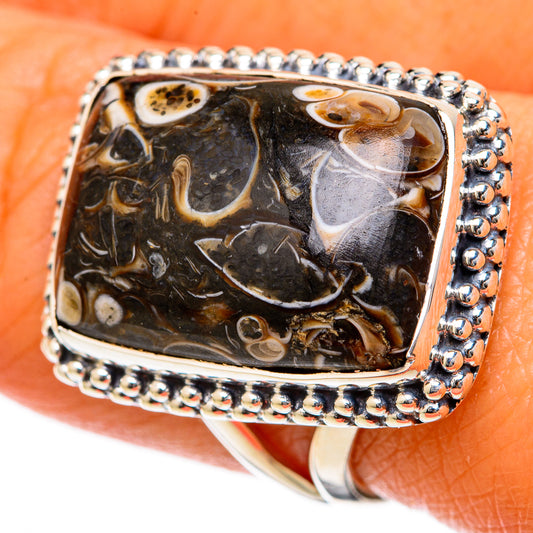 Turritella Agate Rings handcrafted by Ana Silver Co - RING104602
