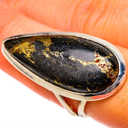 Pyrite Agate Rings handcrafted by Ana Silver Co - RING104609