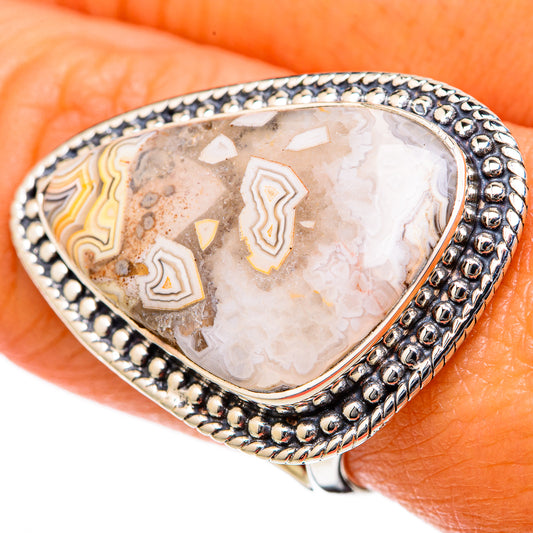 Laguna Lace Agate Rings handcrafted by Ana Silver Co - RING104612