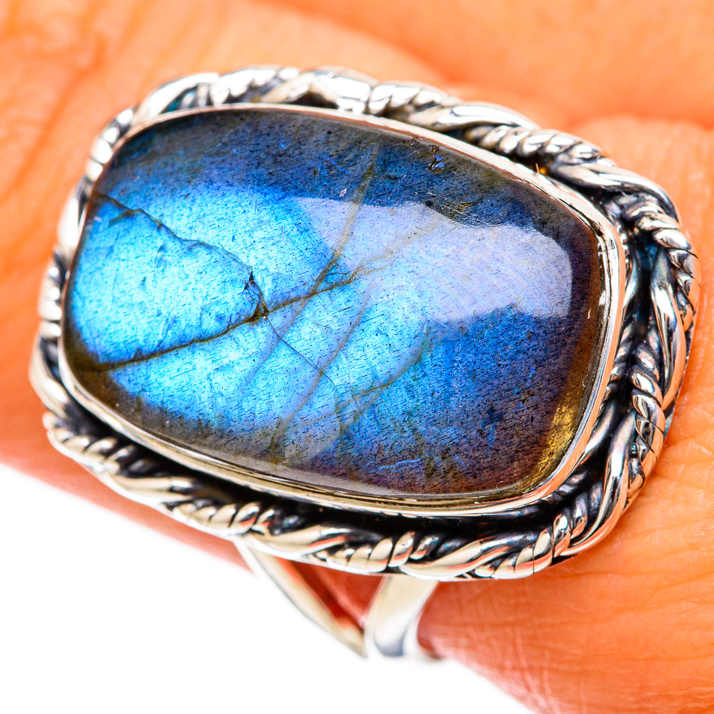 Labradorite Rings handcrafted by Ana Silver Co - RING104615