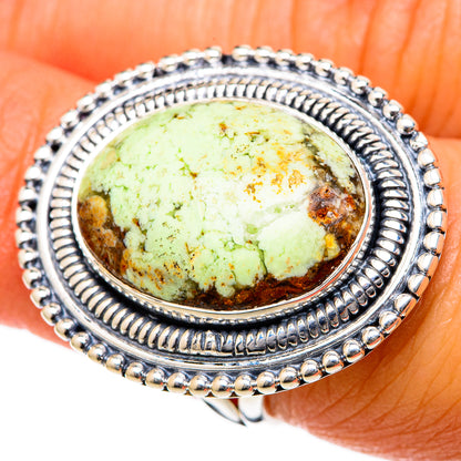 Lemon Chrysoprase Rings handcrafted by Ana Silver Co - RING104620