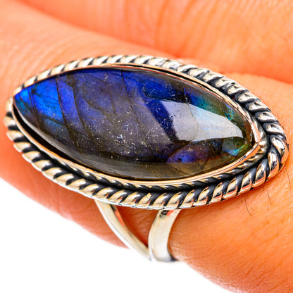 Labradorite Rings handcrafted by Ana Silver Co - RING104625