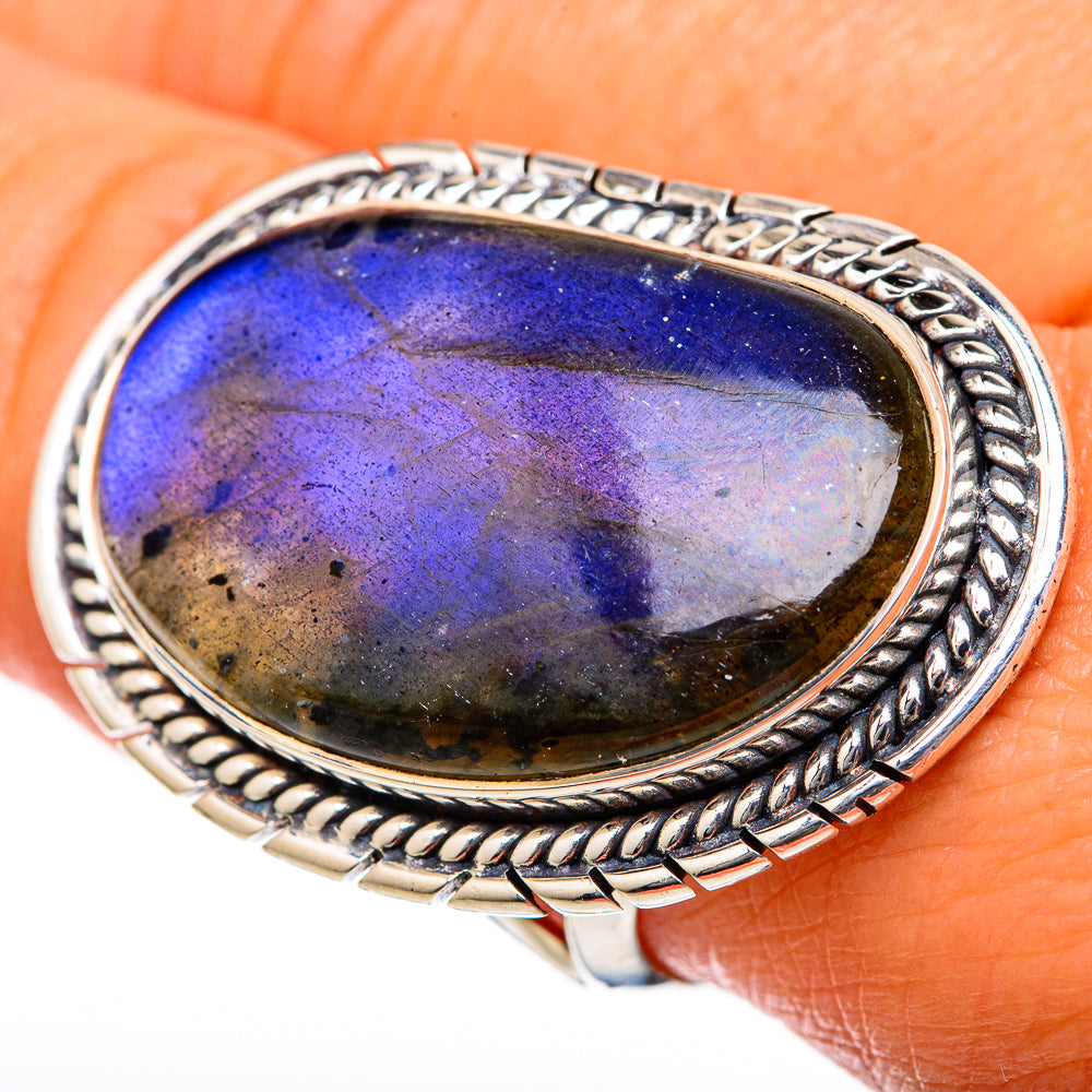 Labradorite Rings handcrafted by Ana Silver Co - RING104626