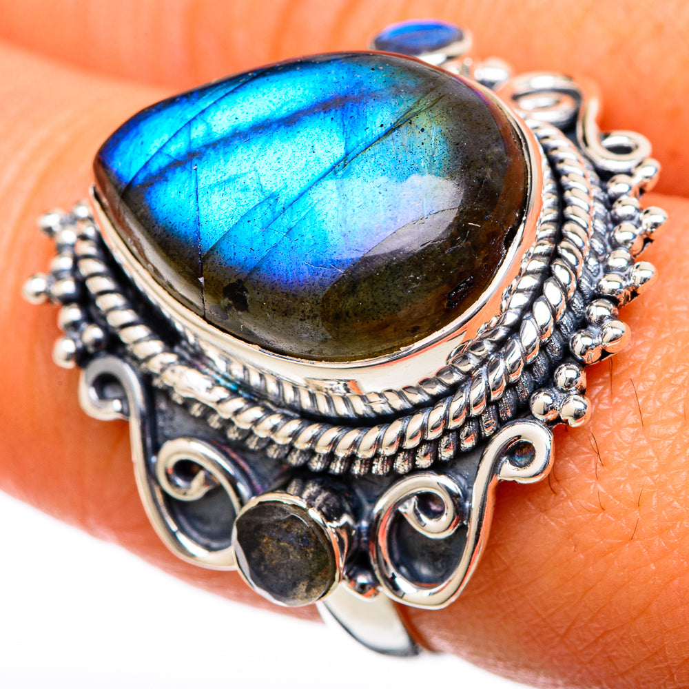 Labradorite Rings handcrafted by Ana Silver Co - RING104627
