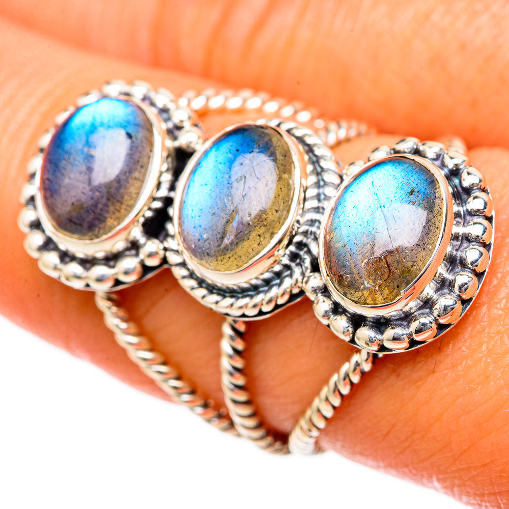 Labradorite Rings handcrafted by Ana Silver Co - RING104628