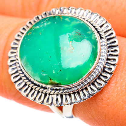 Chrysoprase Rings handcrafted by Ana Silver Co - RING104631