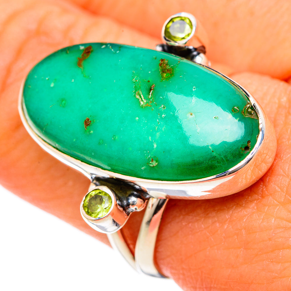 Chrysoprase Rings handcrafted by Ana Silver Co - RING104636