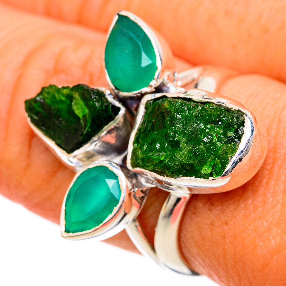 Chrome Diopside Rings handcrafted by Ana Silver Co - RING104637