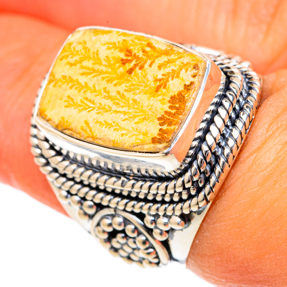 Germany Psilomelane Dendrite Rings handcrafted by Ana Silver Co - RING104639