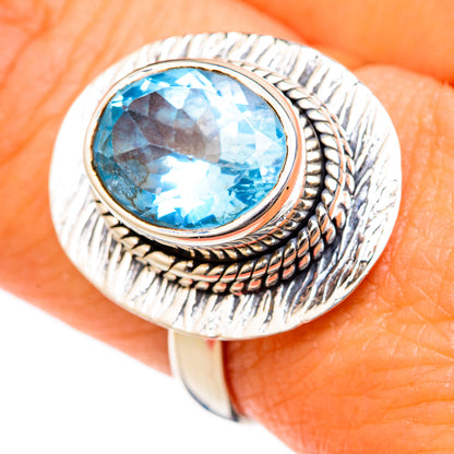 Blue Topaz Rings handcrafted by Ana Silver Co - RING104658