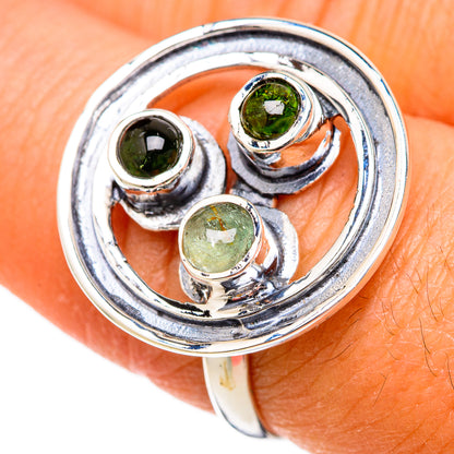 Green Tourmaline Rings handcrafted by Ana Silver Co - RING104663