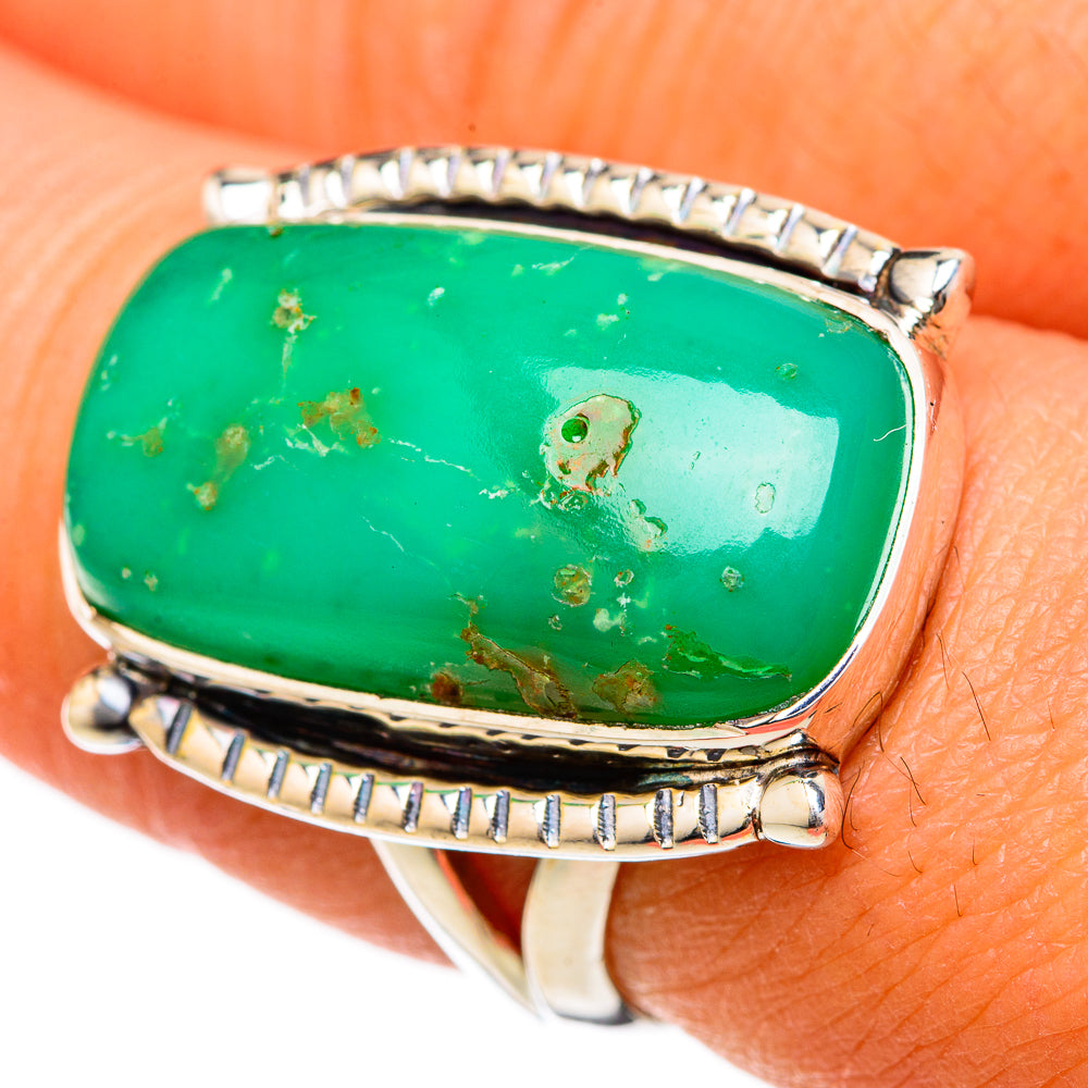 Chrysoprase Rings handcrafted by Ana Silver Co - RING104665