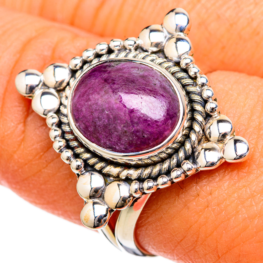 Ruby Fuchsite Rings handcrafted by Ana Silver Co - RING104670