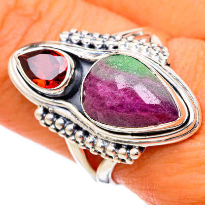 Ruby Zoisite Rings handcrafted by Ana Silver Co - RING104679