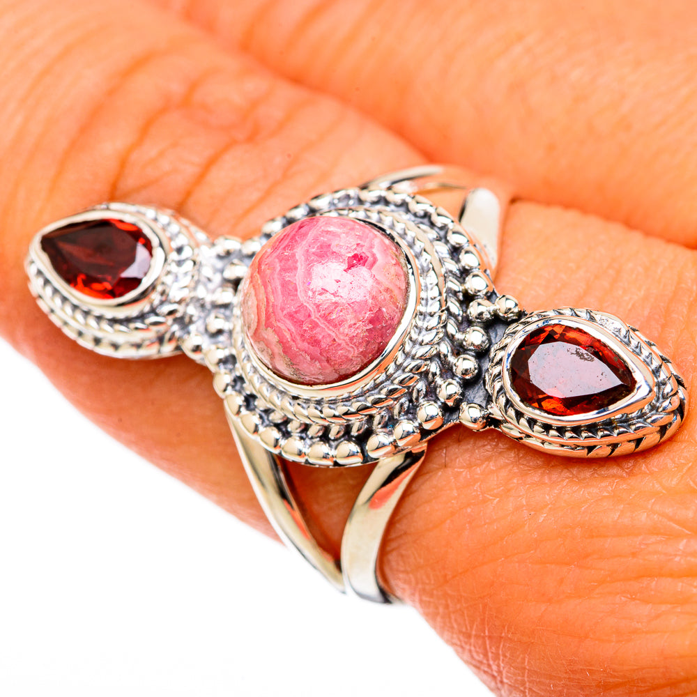 Rhodochrosite Rings handcrafted by Ana Silver Co - RING104680