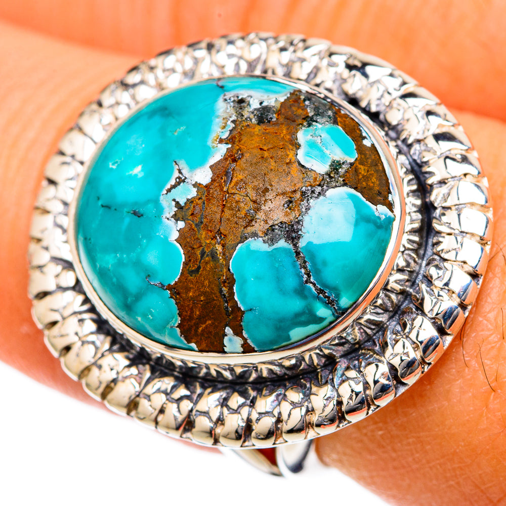 Tibetan Turquoise Rings handcrafted by Ana Silver Co - RING104683