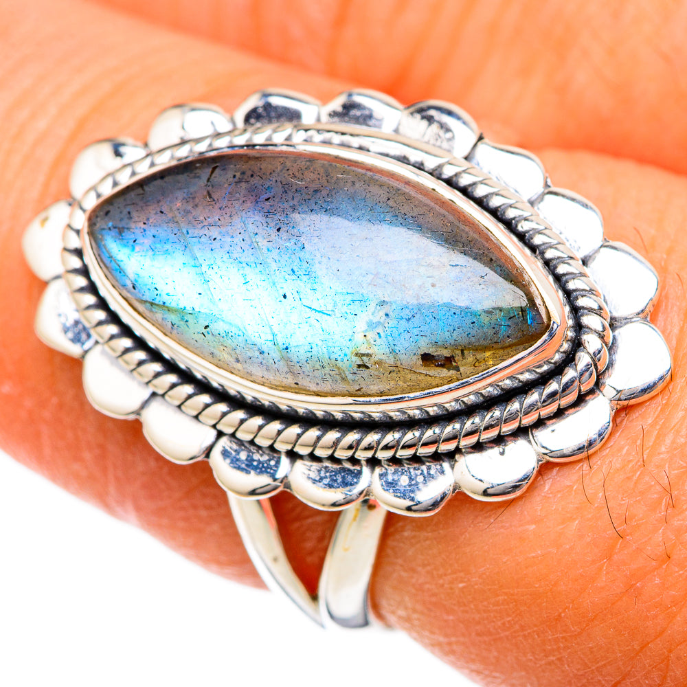 Labradorite Rings handcrafted by Ana Silver Co - RING104685