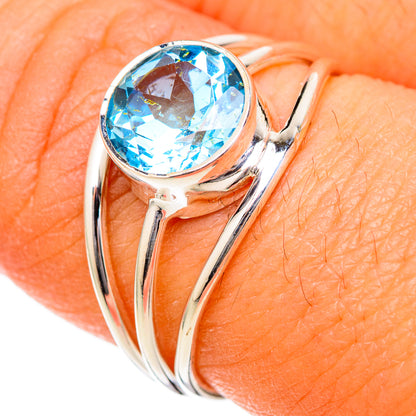 Blue Topaz Rings handcrafted by Ana Silver Co - RING104686