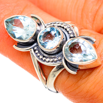Blue Topaz Rings handcrafted by Ana Silver Co - RING104689