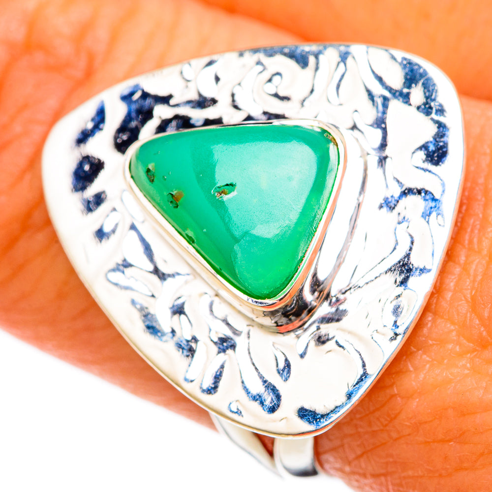 Chrysoprase Rings handcrafted by Ana Silver Co - RING104692