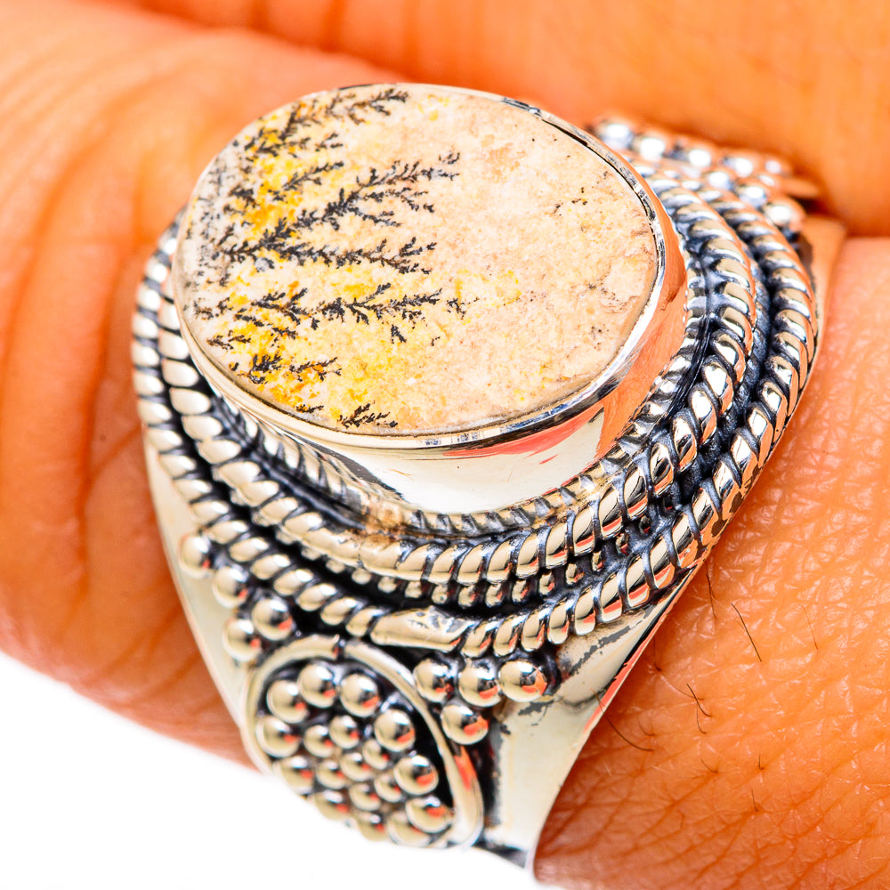Germany Psilomelane Dendrite Rings handcrafted by Ana Silver Co - RING104694