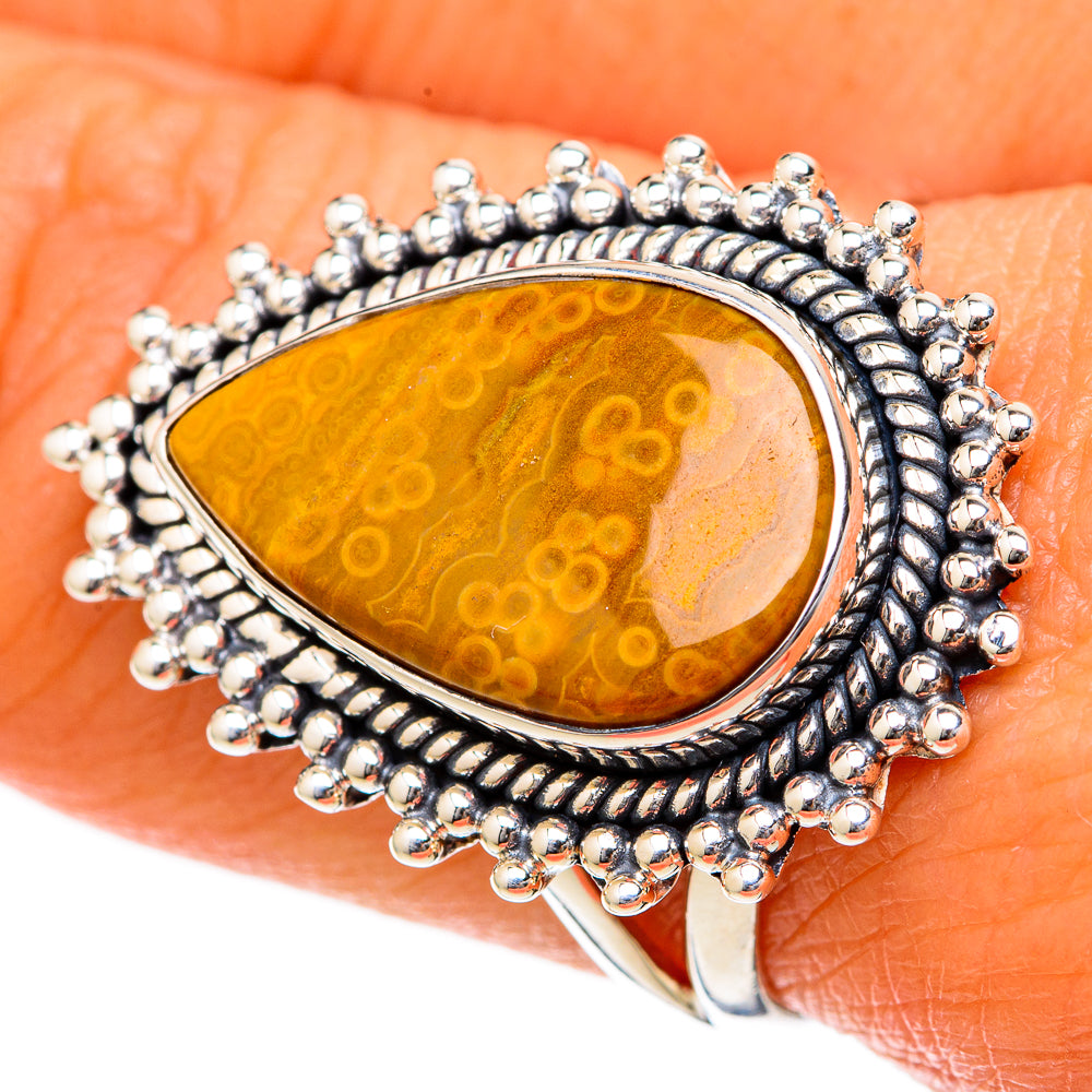 Ocean Jasper Rings handcrafted by Ana Silver Co - RING104696