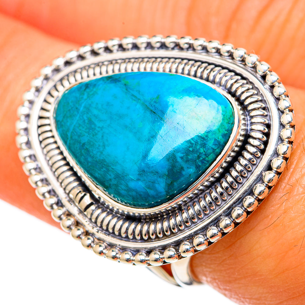 Chrysocolla Rings handcrafted by Ana Silver Co - RING104711