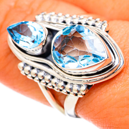 Blue Topaz Rings handcrafted by Ana Silver Co - RING104713