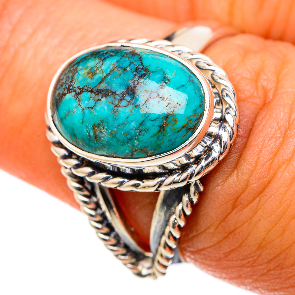Tibetan Turquoise Rings handcrafted by Ana Silver Co - RING104714
