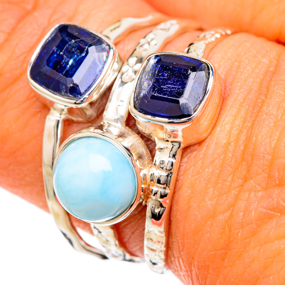 Larimar Rings handcrafted by Ana Silver Co - RING104717