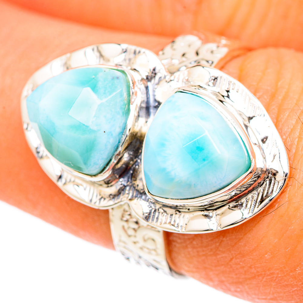 Larimar Rings handcrafted by Ana Silver Co - RING104718