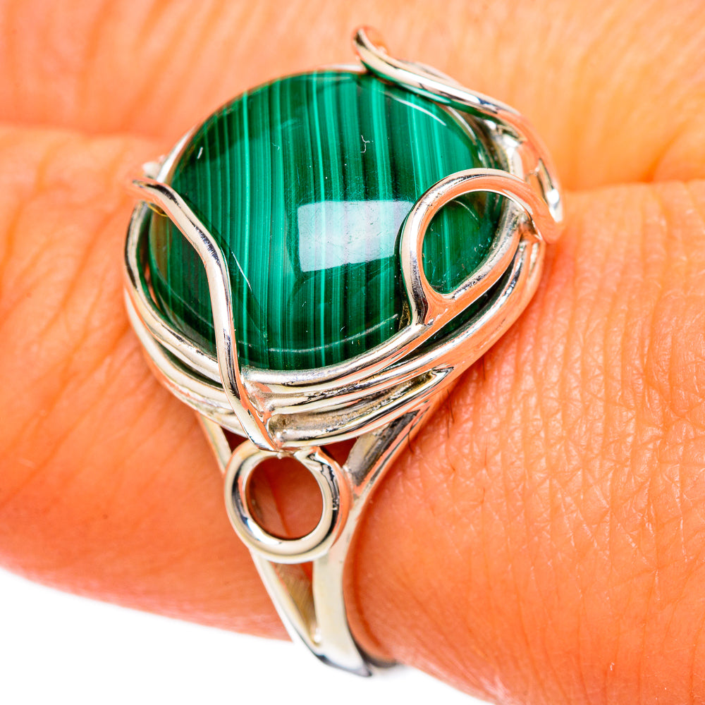 Malachite Rings handcrafted by Ana Silver Co - RING104728