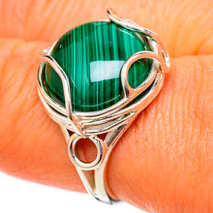 Malachite Rings handcrafted by Ana Silver Co - RING104728