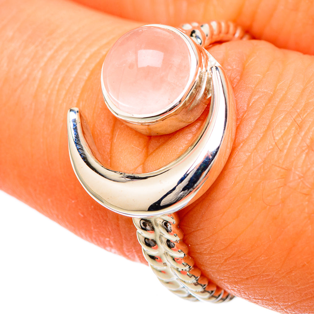 Rose Quartz Rings handcrafted by Ana Silver Co - RING104733