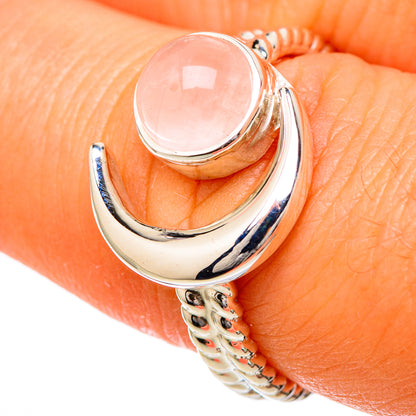 Rose Quartz Rings handcrafted by Ana Silver Co - RING104733
