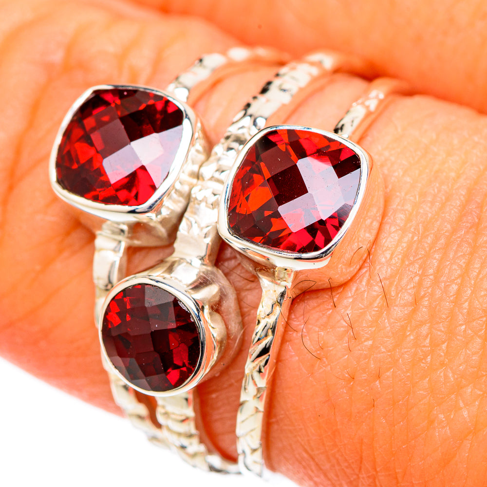 Garnet Rings handcrafted by Ana Silver Co - RING104736