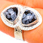 Snowflake Obsidian Rings handcrafted by Ana Silver Co - RING104742