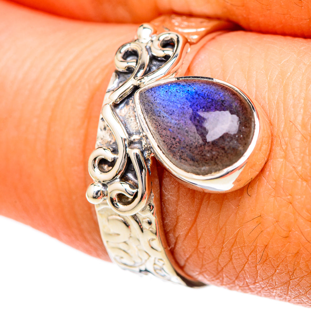 Labradorite Rings handcrafted by Ana Silver Co - RING104757