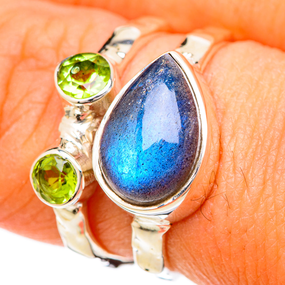 Labradorite Rings handcrafted by Ana Silver Co - RING104758