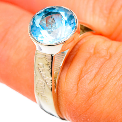 Blue Topaz Rings handcrafted by Ana Silver Co - RING104759