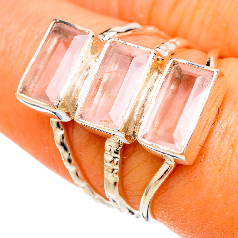 Rose Quartz Rings handcrafted by Ana Silver Co - RING104778