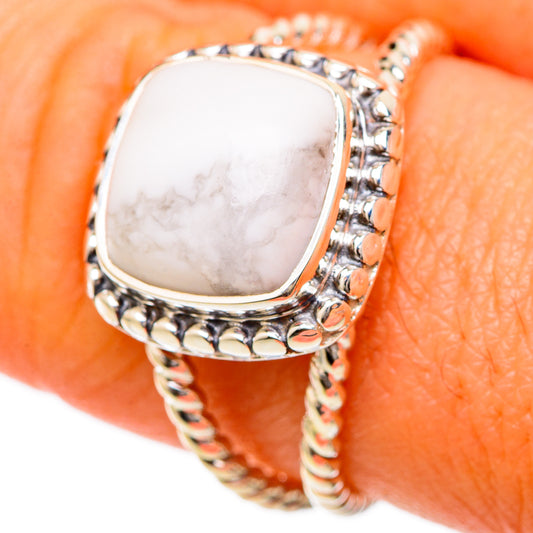 Howlite Rings handcrafted by Ana Silver Co - RING104793