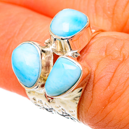 Larimar Rings handcrafted by Ana Silver Co - RING104797