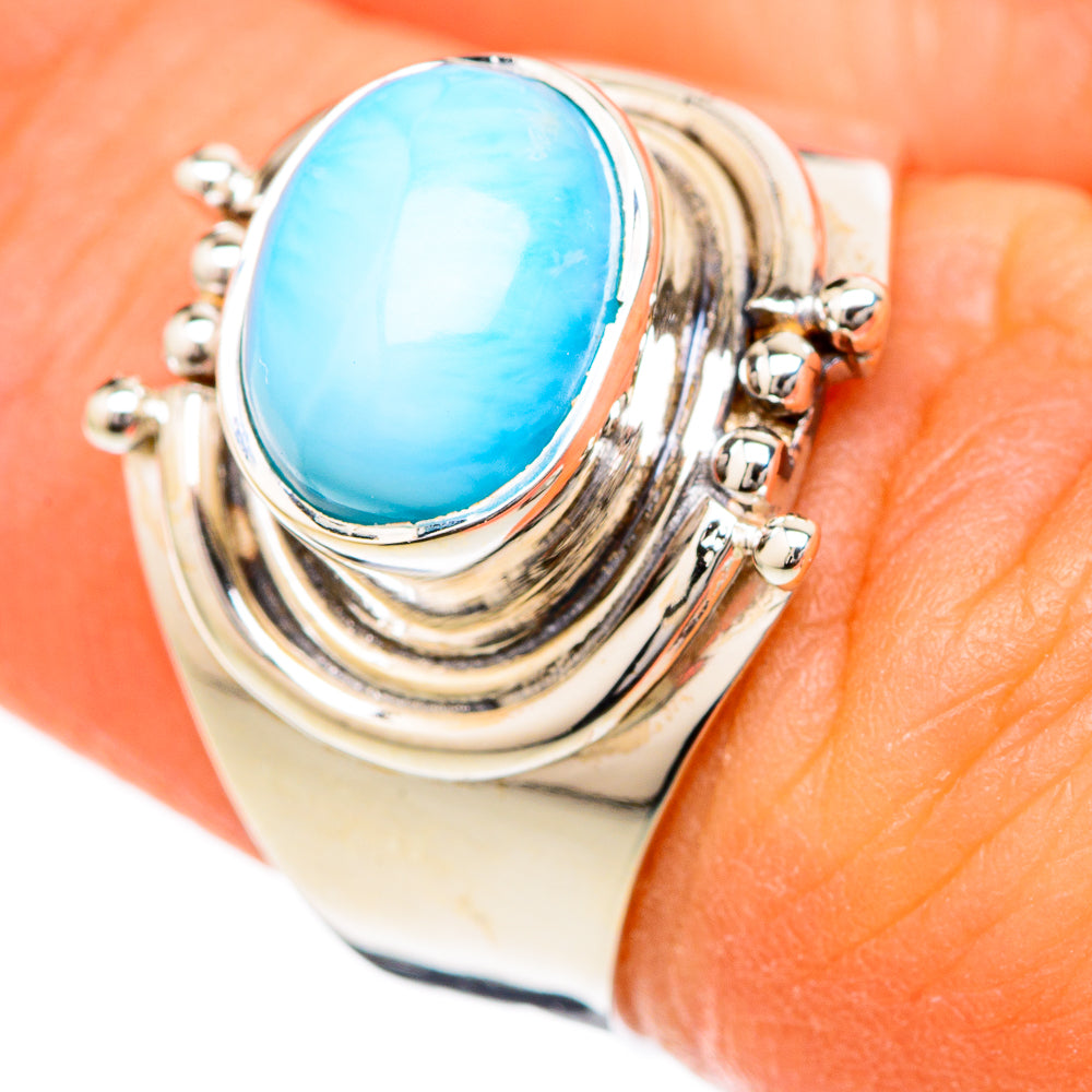 Larimar Rings handcrafted by Ana Silver Co - RING104799