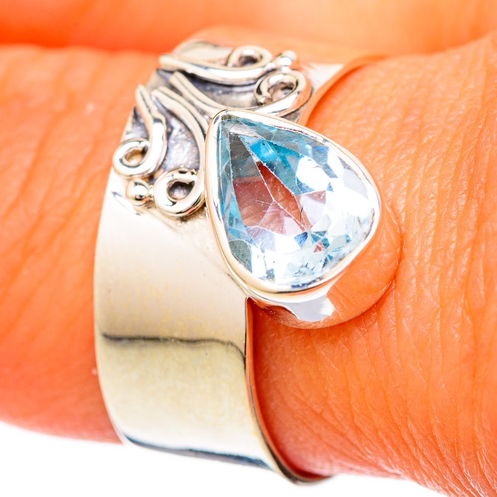 Blue Topaz Rings handcrafted by Ana Silver Co - RING104802