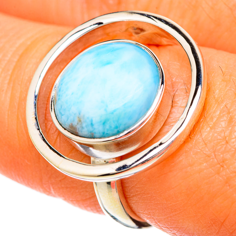 Larimar Rings handcrafted by Ana Silver Co - RING104803