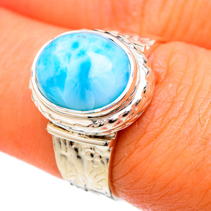 Larimar Rings handcrafted by Ana Silver Co - RING104804