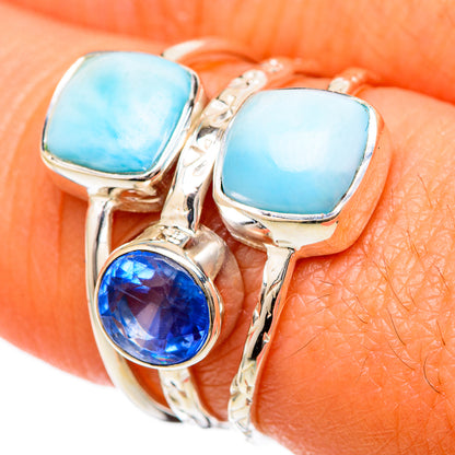 Larimar Rings handcrafted by Ana Silver Co - RING104805