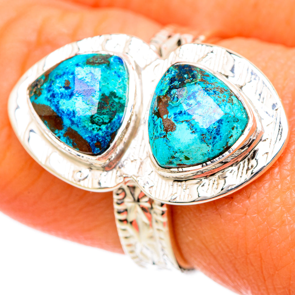 Chrysocolla Rings handcrafted by Ana Silver Co - RING104806